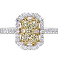Yellow Diamond and Diamond Ring