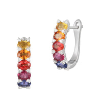 Fancy Sapphire and Diamond Earrings