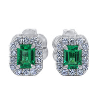 Emerald and Diamond Earrings
