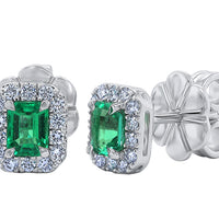 Emerald and Diamond Earrings