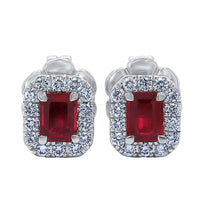 Ruby and Diamond Earrings