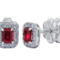 Ruby and Diamond Earrings
