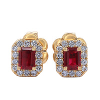 Ruby and Diamond Earrings
