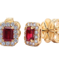 Ruby and Diamond Earrings