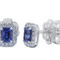 Sapphire and Diamond Earrings