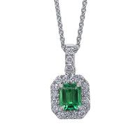 Emerald and Diamond Pendant