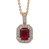 Ruby and Diamond Pendant