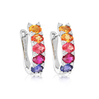 Fancy Sapphire and Diamond Earrings