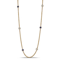 Sapphire and Diamond Necklace