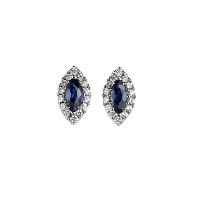 Sapphire and Diamond Earrings