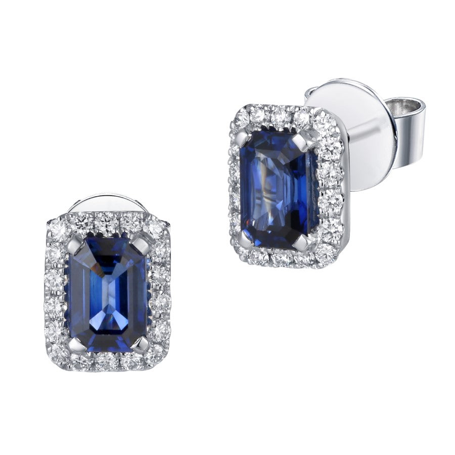 Sapphire and Diamond Earrings