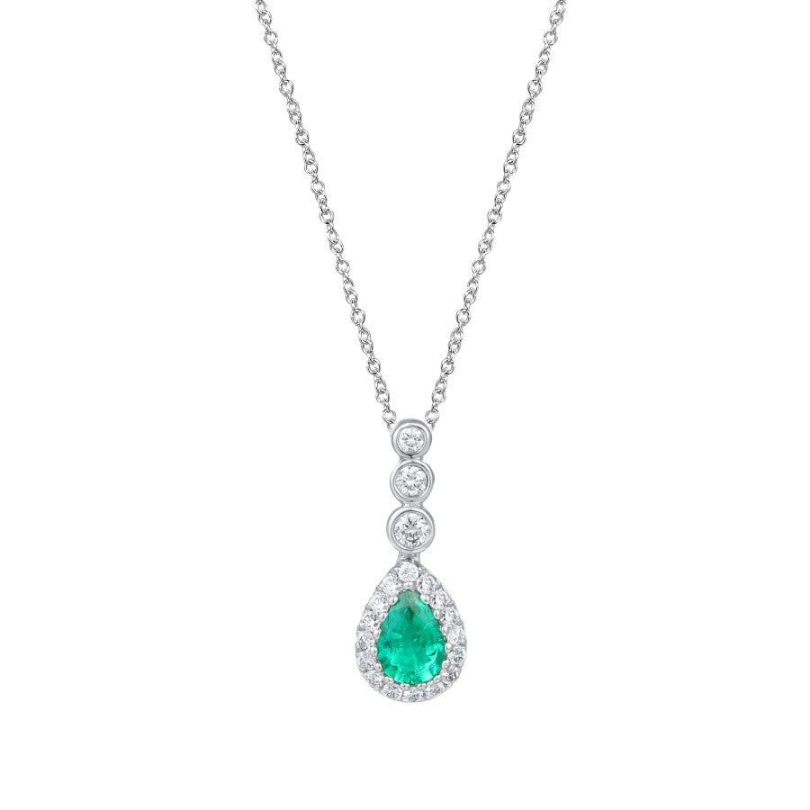 Emerald and Diamond Pendant