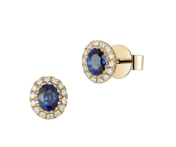 Sapphire and Diamond Earrings