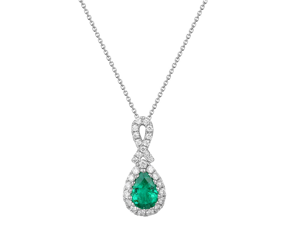 Emerald and Diamond Pendant