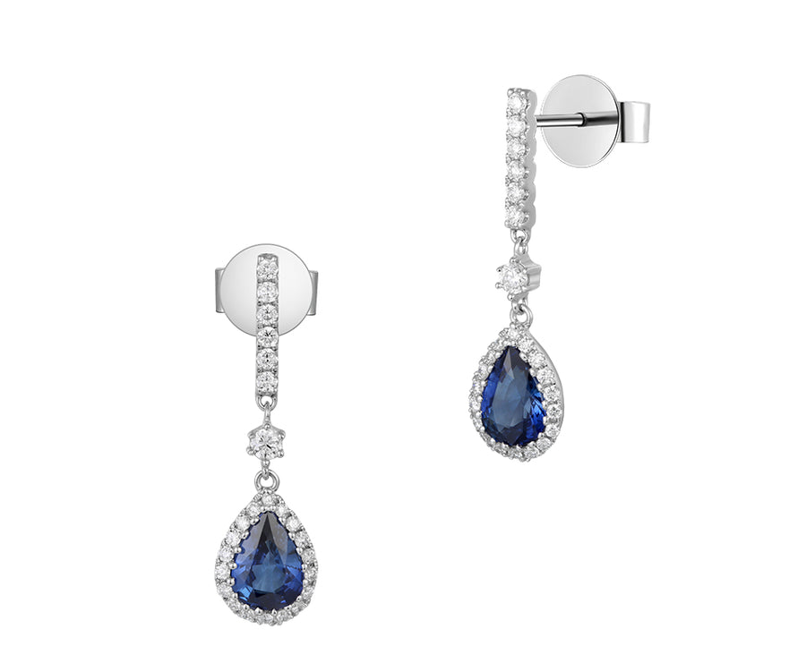 Sapphire and Diamond Earrings