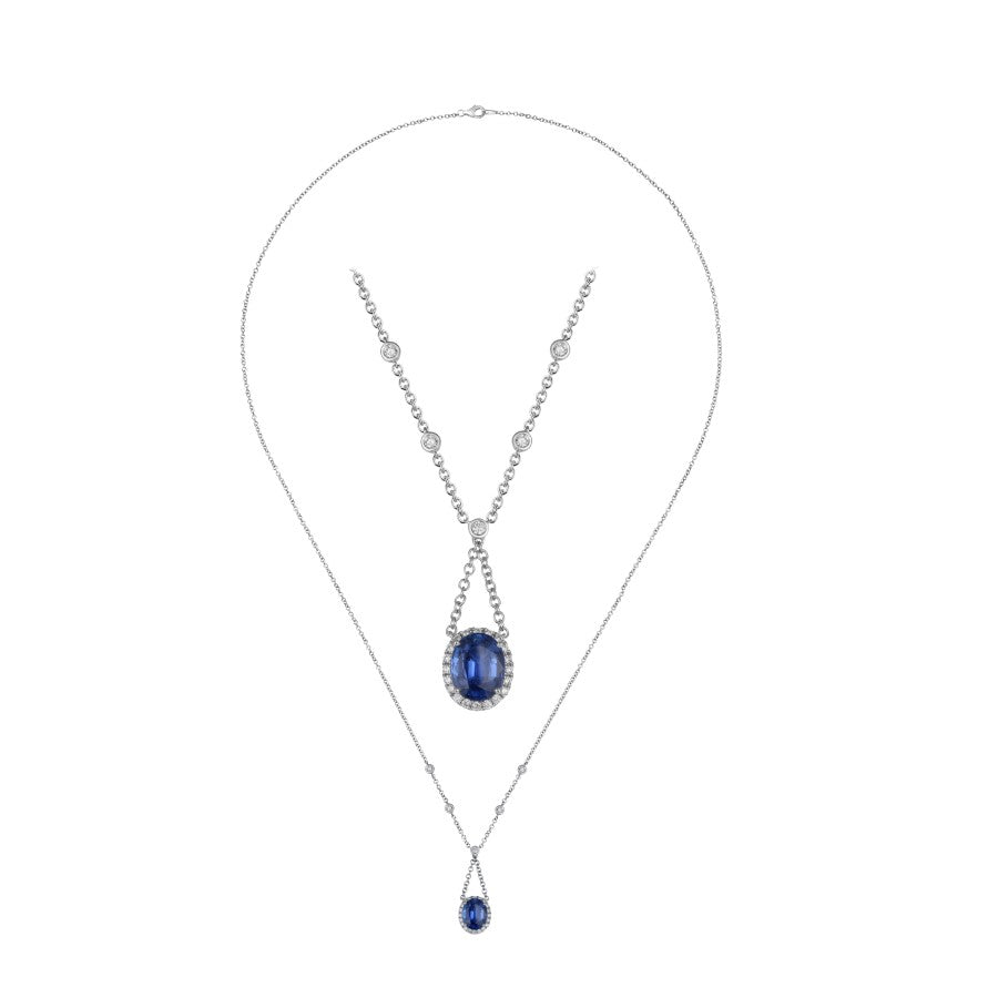 Sapphire and Diamond Necklace