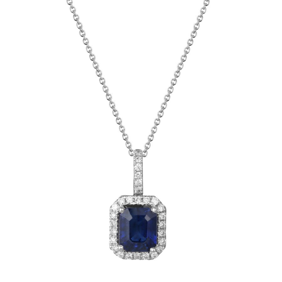 Sapphire and Diamond Pendant