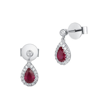 Ruby and Diamond Earrings