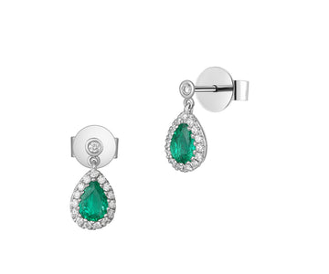 Emerald and Diamond Earrings