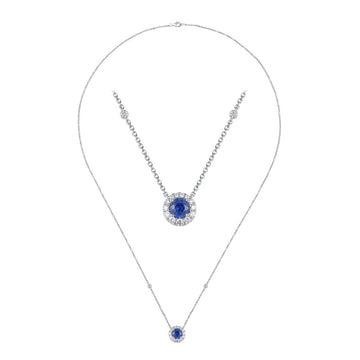 Sapphire and Diamond Necklace