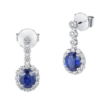 Sapphire and Diamond Earrings