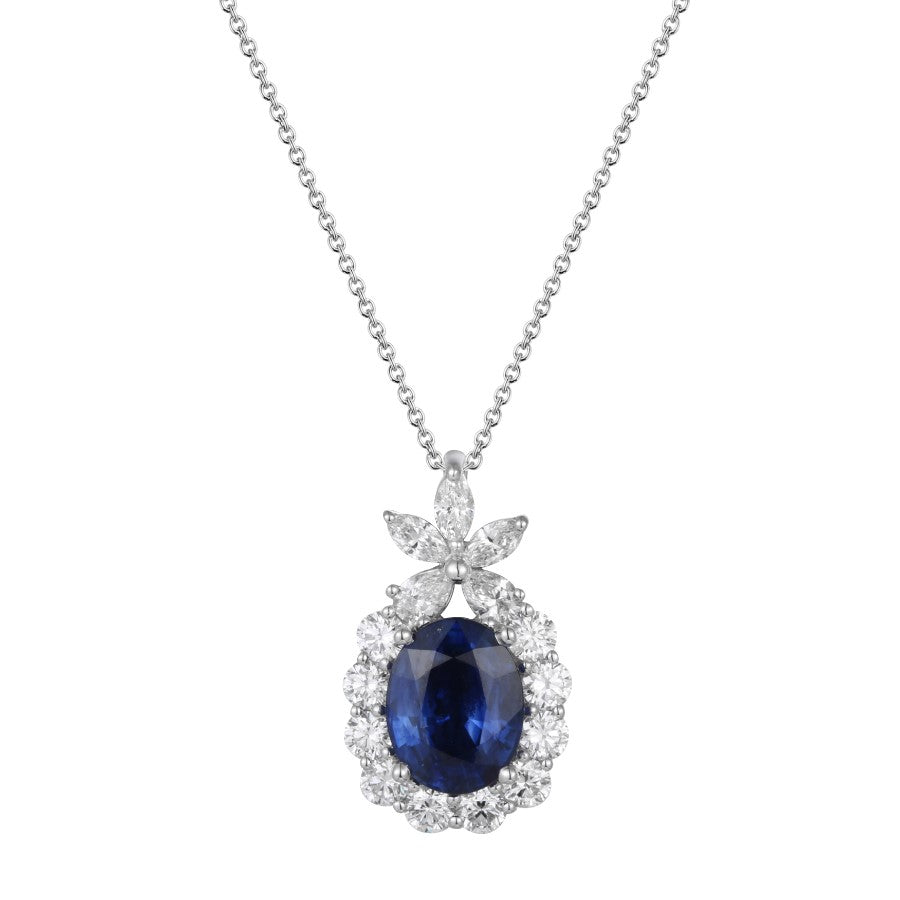 Sapphire and Diamond Pendant