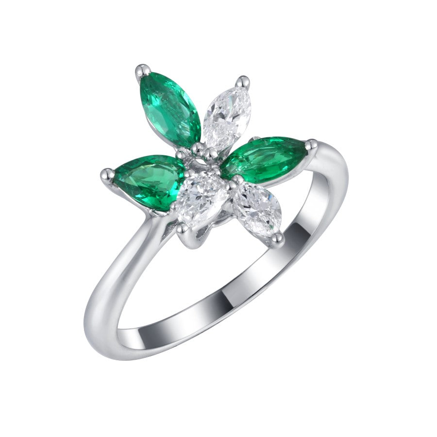 Emerald and Diamond Ring