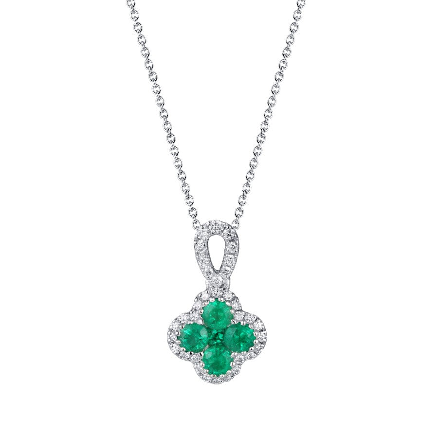 Emerald and Diamond Pendant