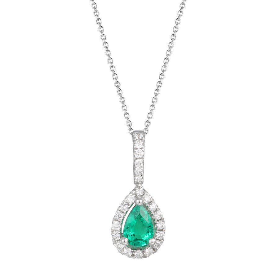 Emerald and Diamond Pendant