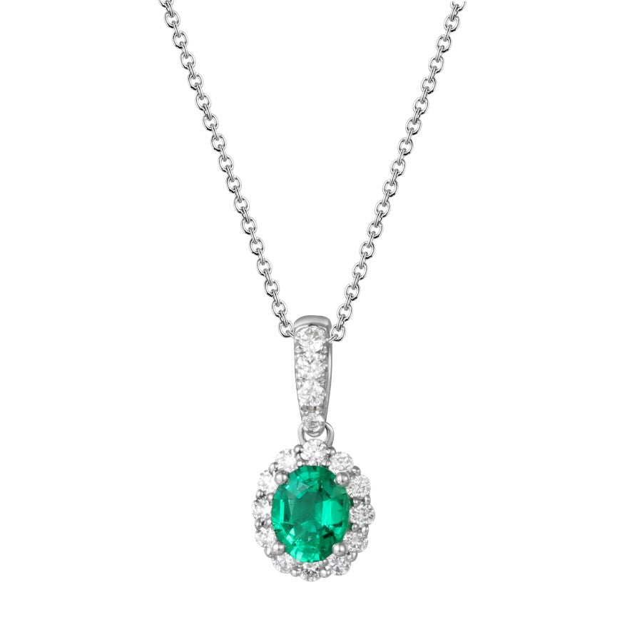 Emerald and Diamond Pendant