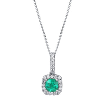 Emerald and Diamond Pendant