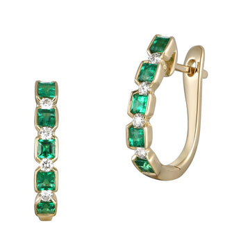 Emerald and Diamond Earrings