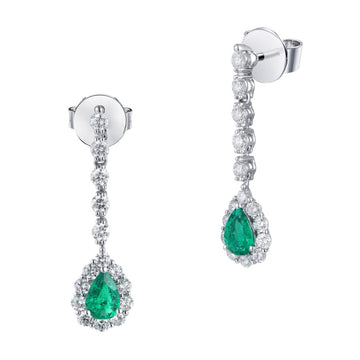 Emerald and Diamond Earrings