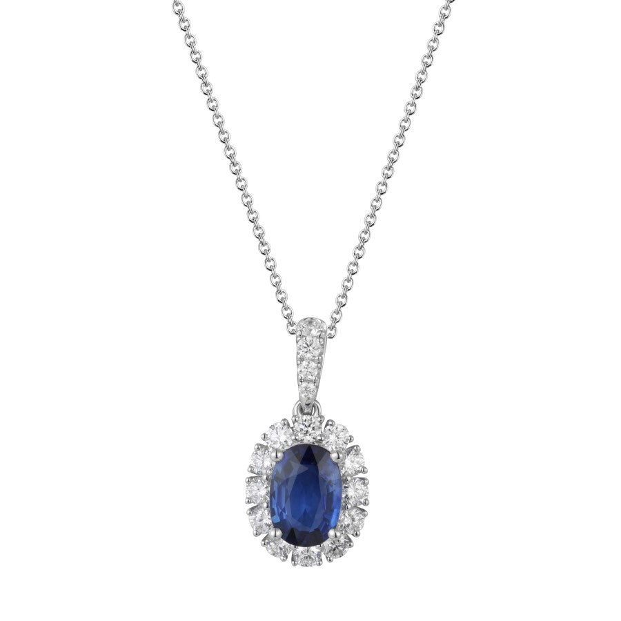 Sapphire and Diamond Pendant