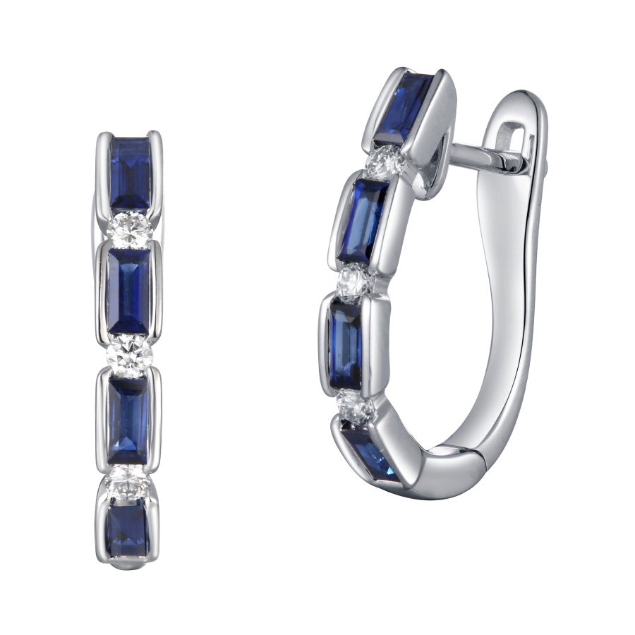 Sapphire and Diamond Earrings