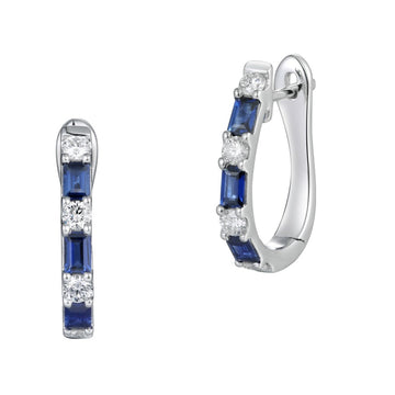 Sapphire and Diamond Earrings