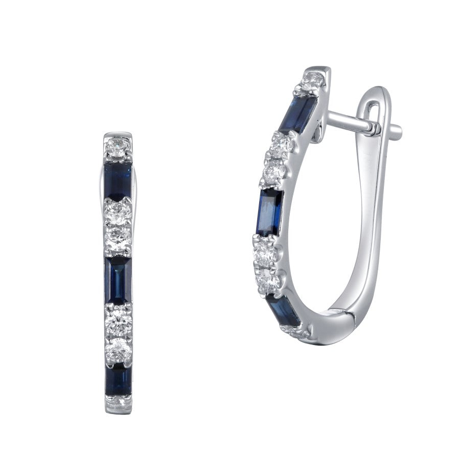 Sapphire and Diamond Earrings