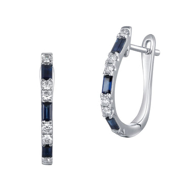 Sapphire and Diamond Earrings