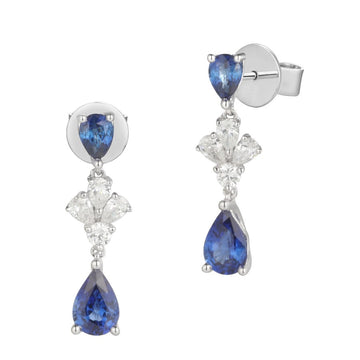 Sapphire and Diamond Earrings