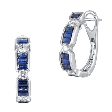 Sapphire and Diamond Earrings