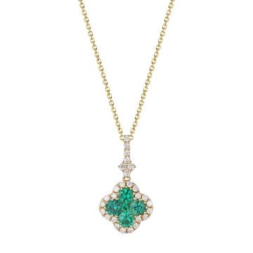 Emerald and Diamond Pendant