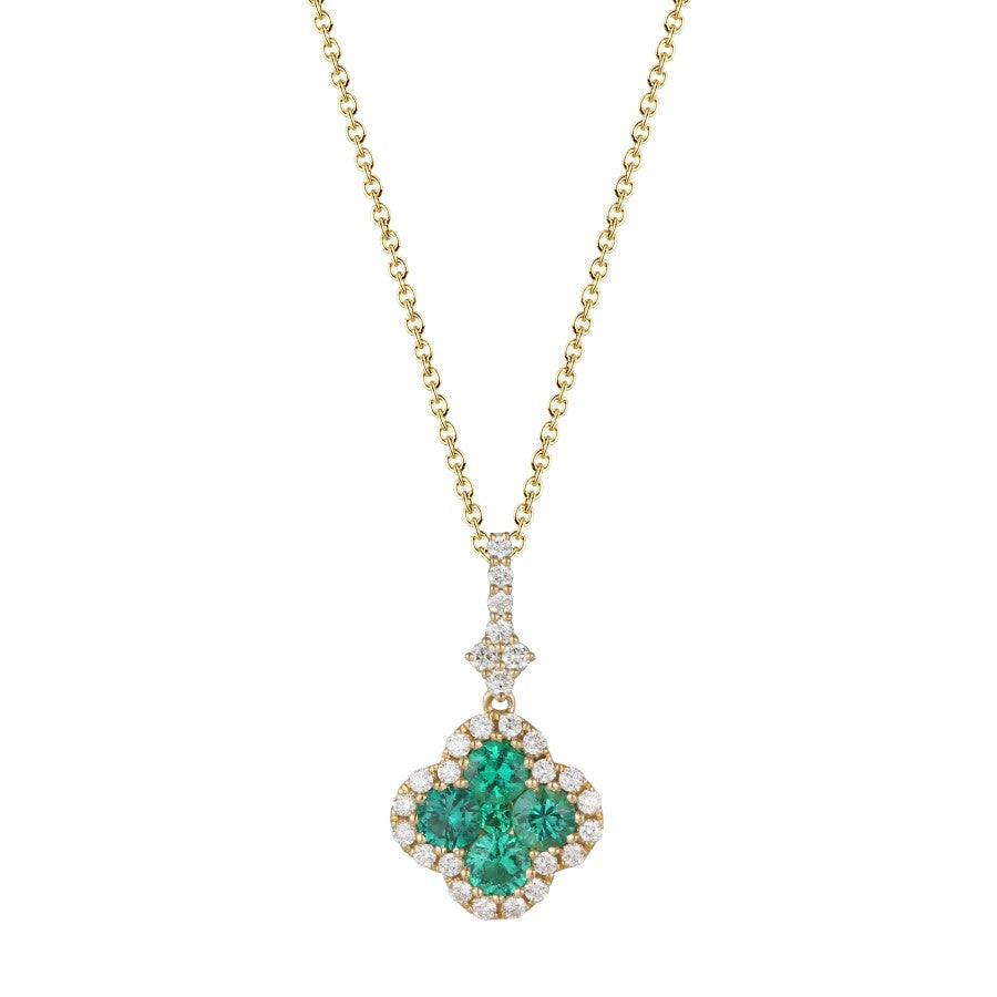 Emerald and Diamond Pendant