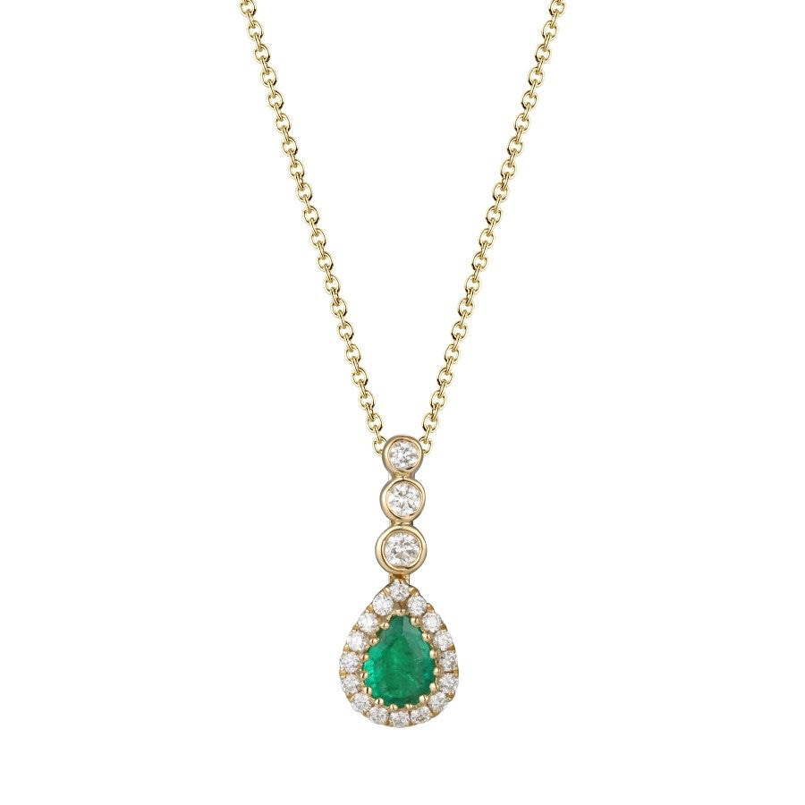 Emerald and Diamond Pendant