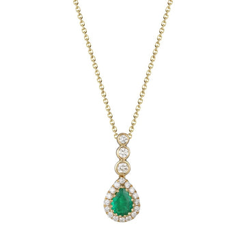 Emerald and Diamond Pendant