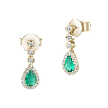 Emerald and Diamond Earrings