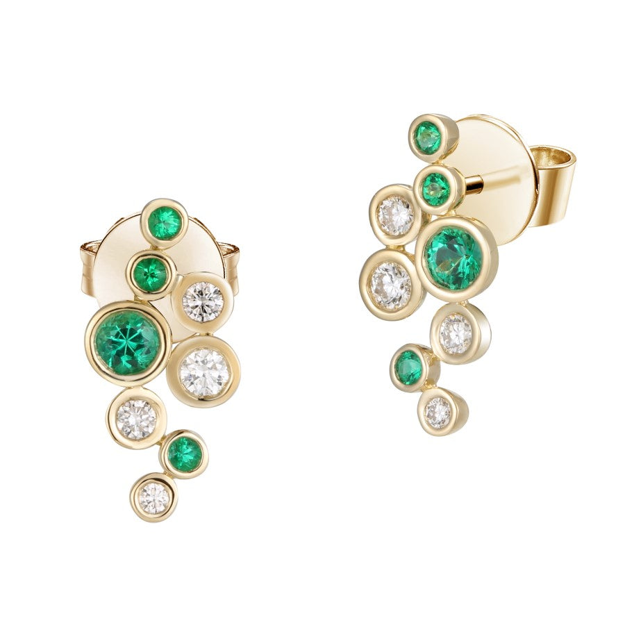 Emerald and Diamond Earrings