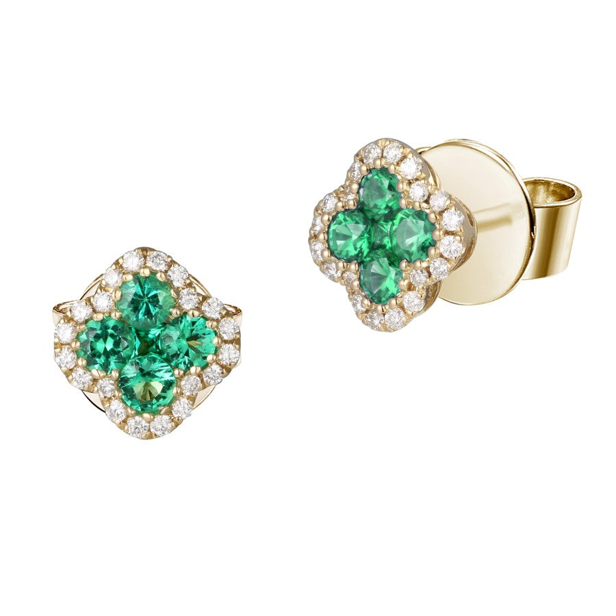 Emerald and Diamond Earrings