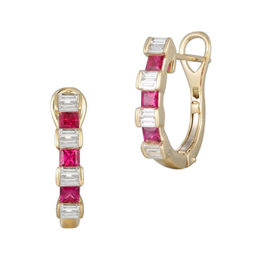 Ruby and Diamond Earrings