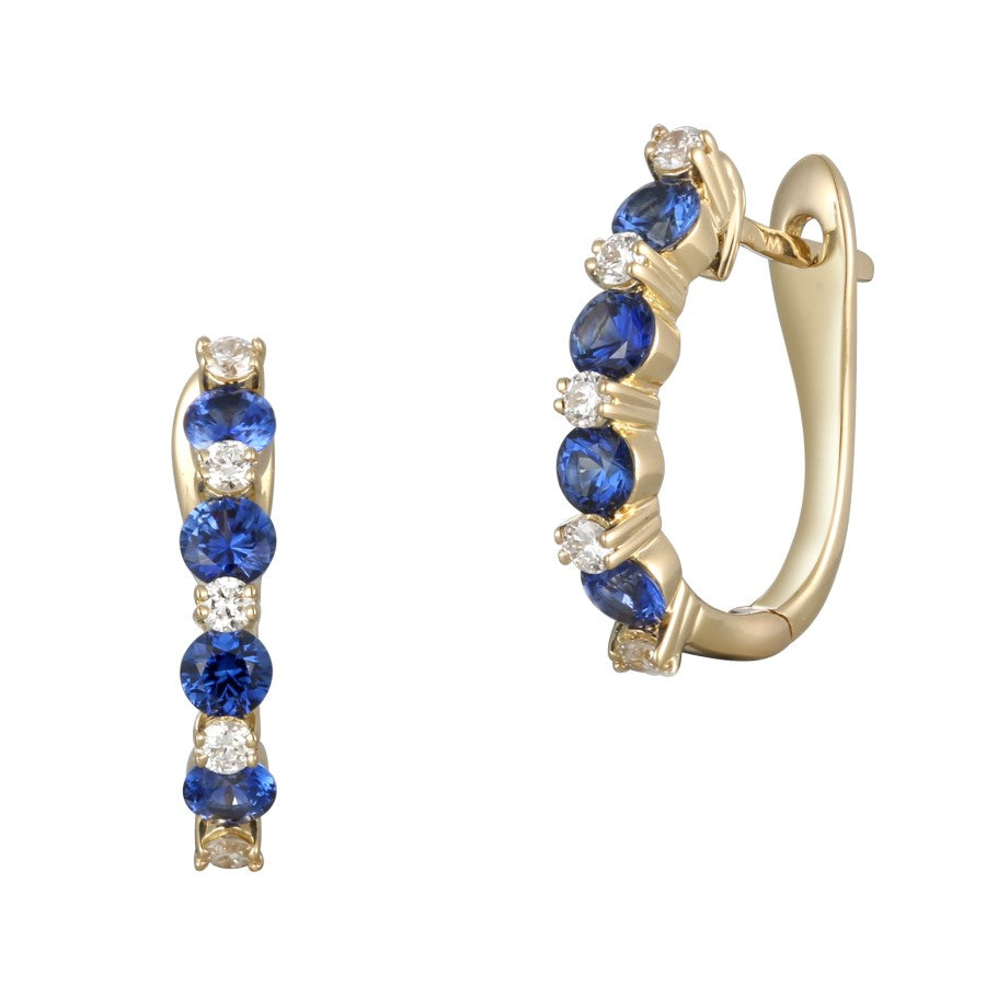 Sapphire and Diamond Earrings