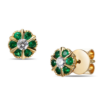 Emerald and Diamond Earrings